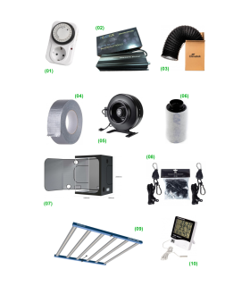 LED GREENHOUSE KIT 1.50 X 1.50 X 2.