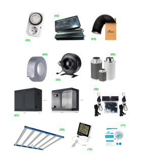 LED GREENHOUSE KIT 2.40 X 1.20 X 2.