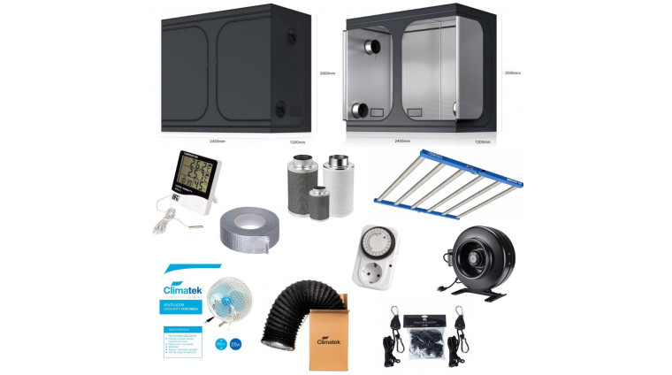 KIT INVERNADERO LED 2,40 X 1,20 X 2.